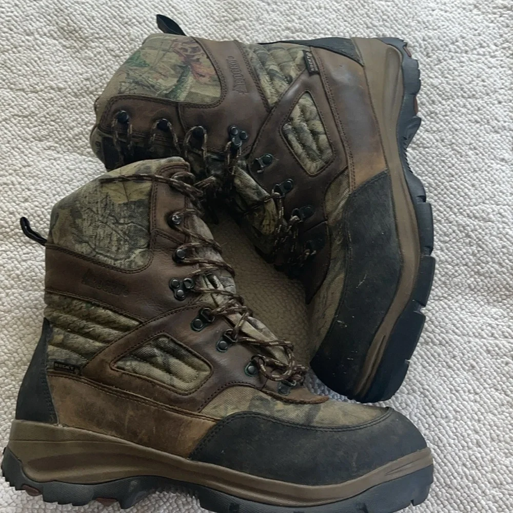 Rocky Thinsulate 1000 grams Waterproof Boots Camo High Top Ankle Size 12
